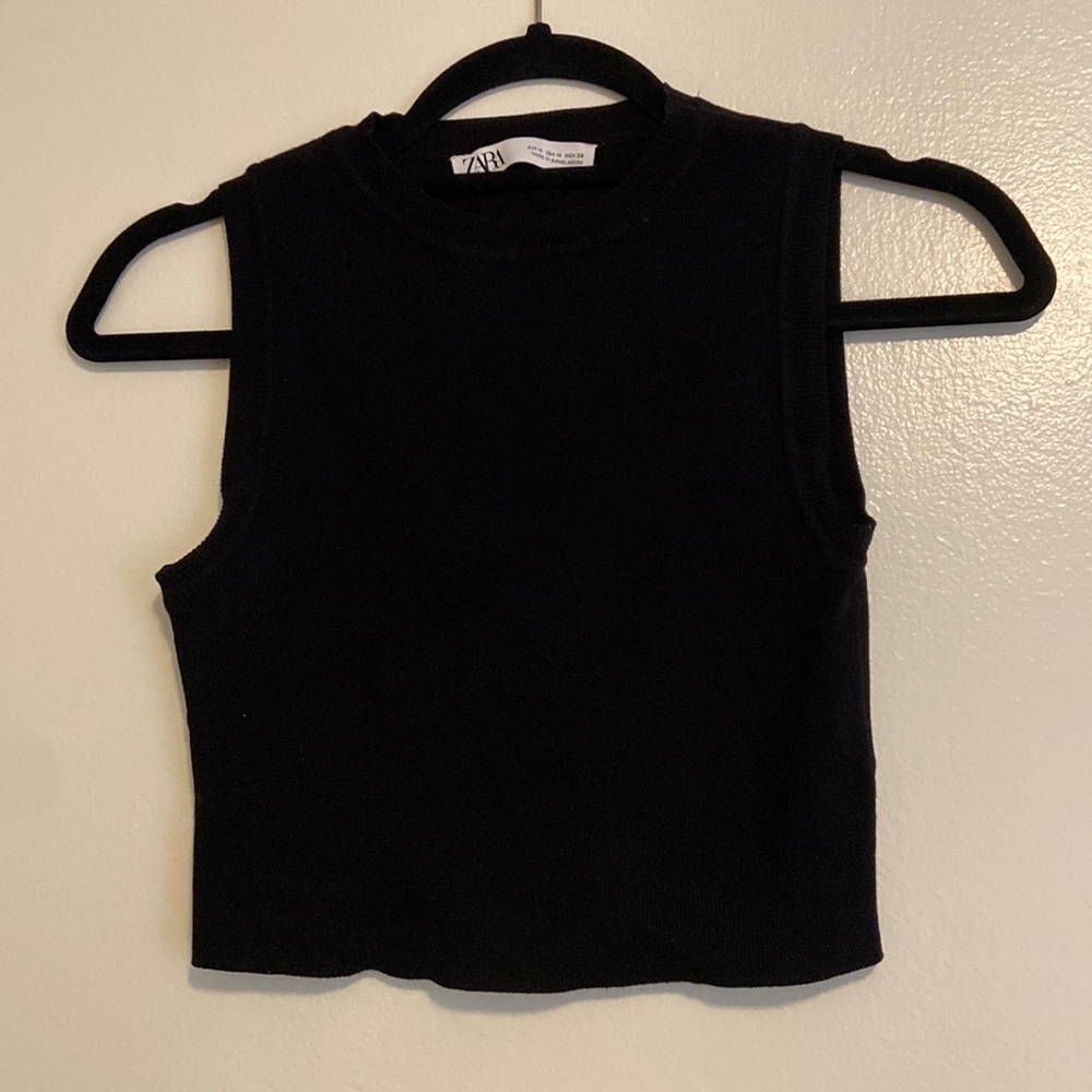 zara black tank. great condition.